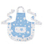 Stars Blue 100% Cotton Ladies 1 Pack Frill Bib Apron