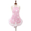 Stars Pink 100% Cotton Ladies 1 Pack Frill Bib Apron