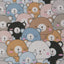 Teddy Bear Mulitcoloured Cotton Blend Toddler Duvet Set (T02)