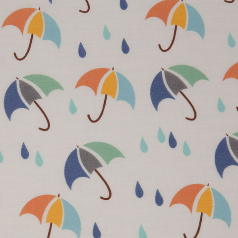 Umbrella Mulitcoloured Cotton Blend Toddler Duvet Set (T08)
