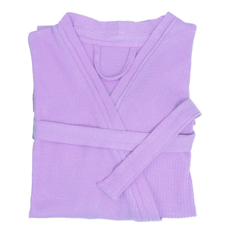 Women Jersey Waffle 100% Cotton Lilac Dressing Gown
