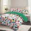 Retro Leaf 100% Brushed Cotton Duvet Cover Set