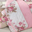 Rose Floral Pink Quilted Bedspread
