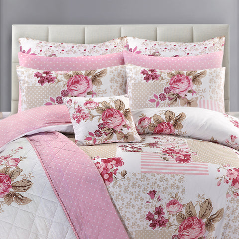 Rose Floral Pink Cushion Cover