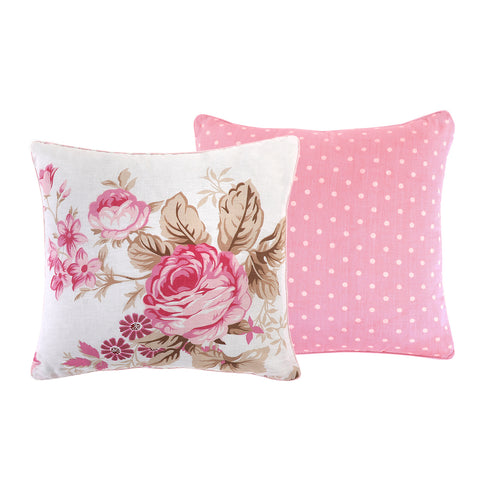Rose Floral Pink Cushion Cover