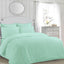 Jasmine Duck Egg TC142 Non Iron Seersucker Duvet Cover Set