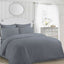 Jasmine Slate TC142 Non Iron Seersucker Duvet Cover Set