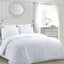 Jasmine White TC142 Non Iron Seersucker Duvet Cover Set